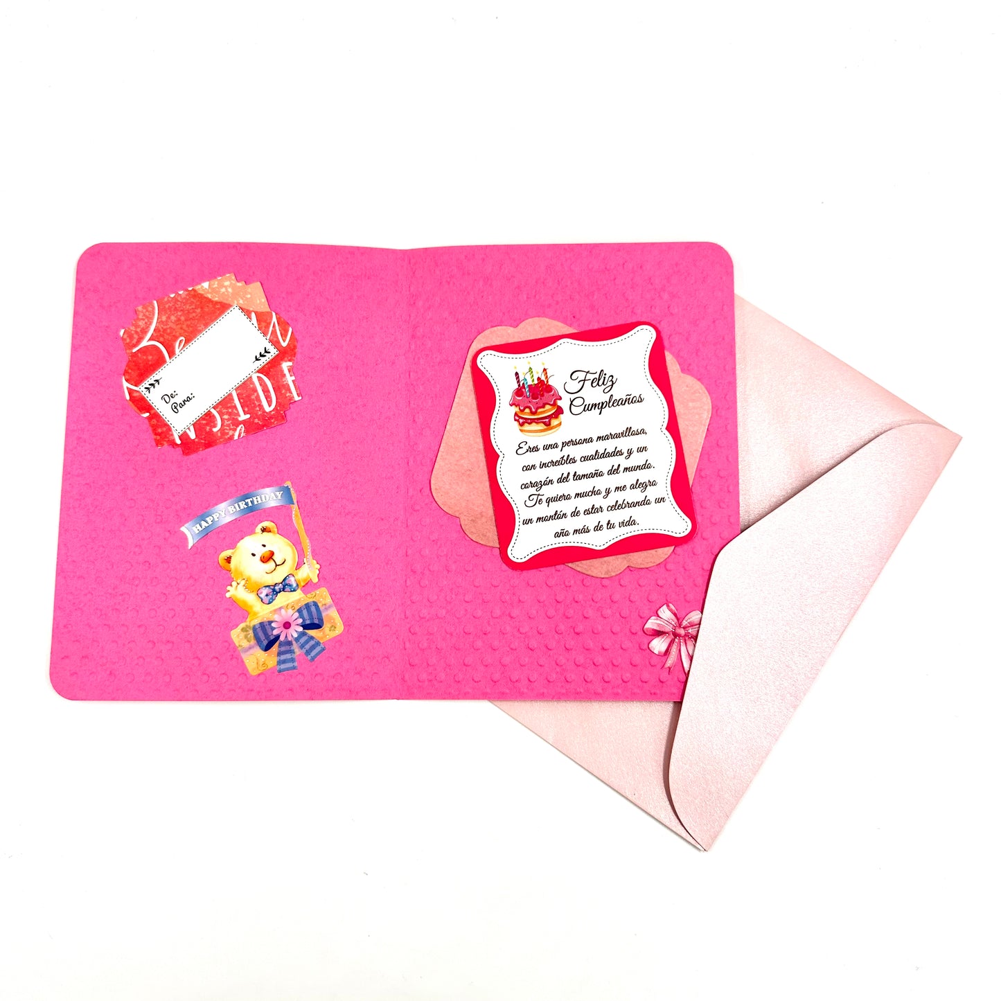 Tarjeta de regalo decorada con flamenco