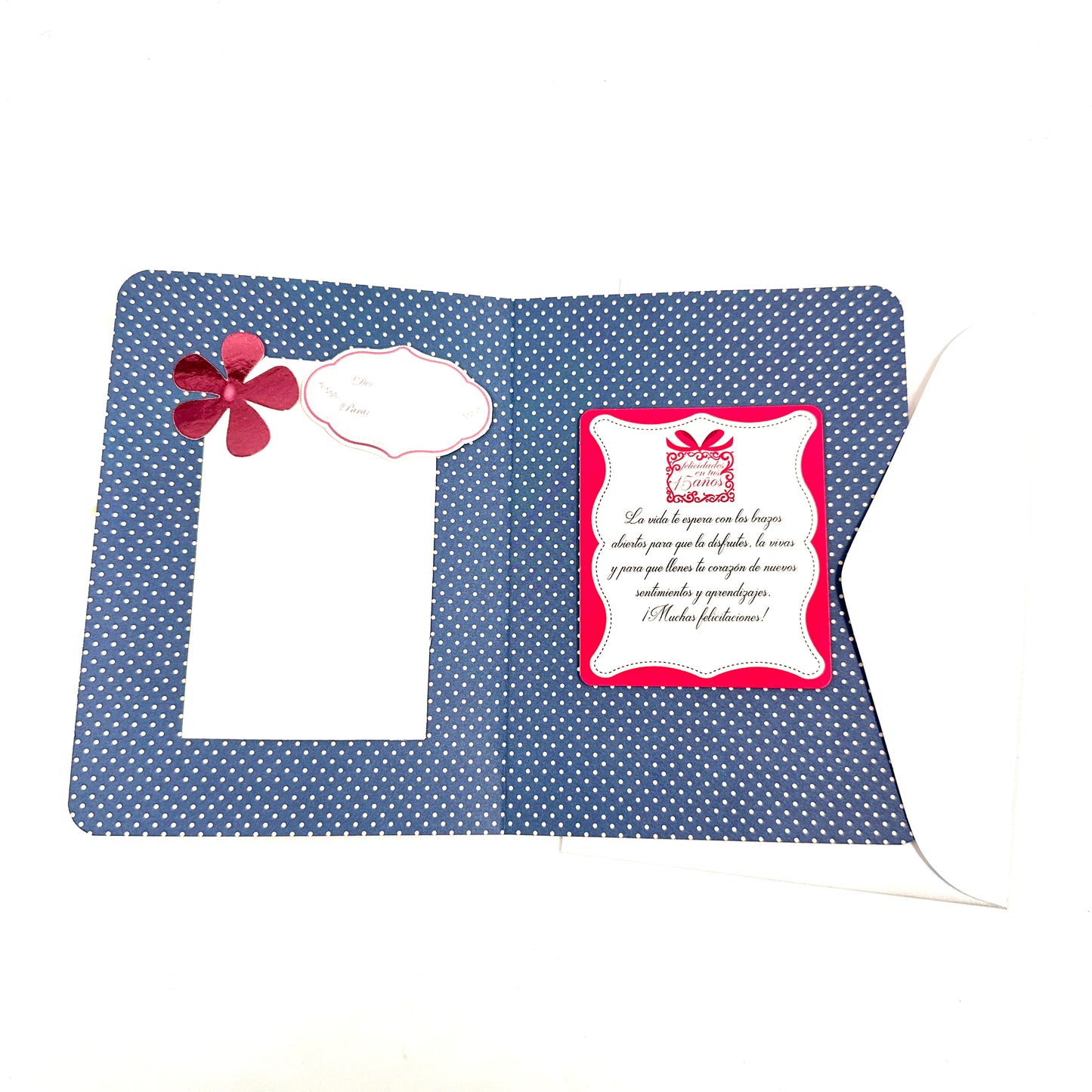 Tarjeta de regalo con mariposas y flores