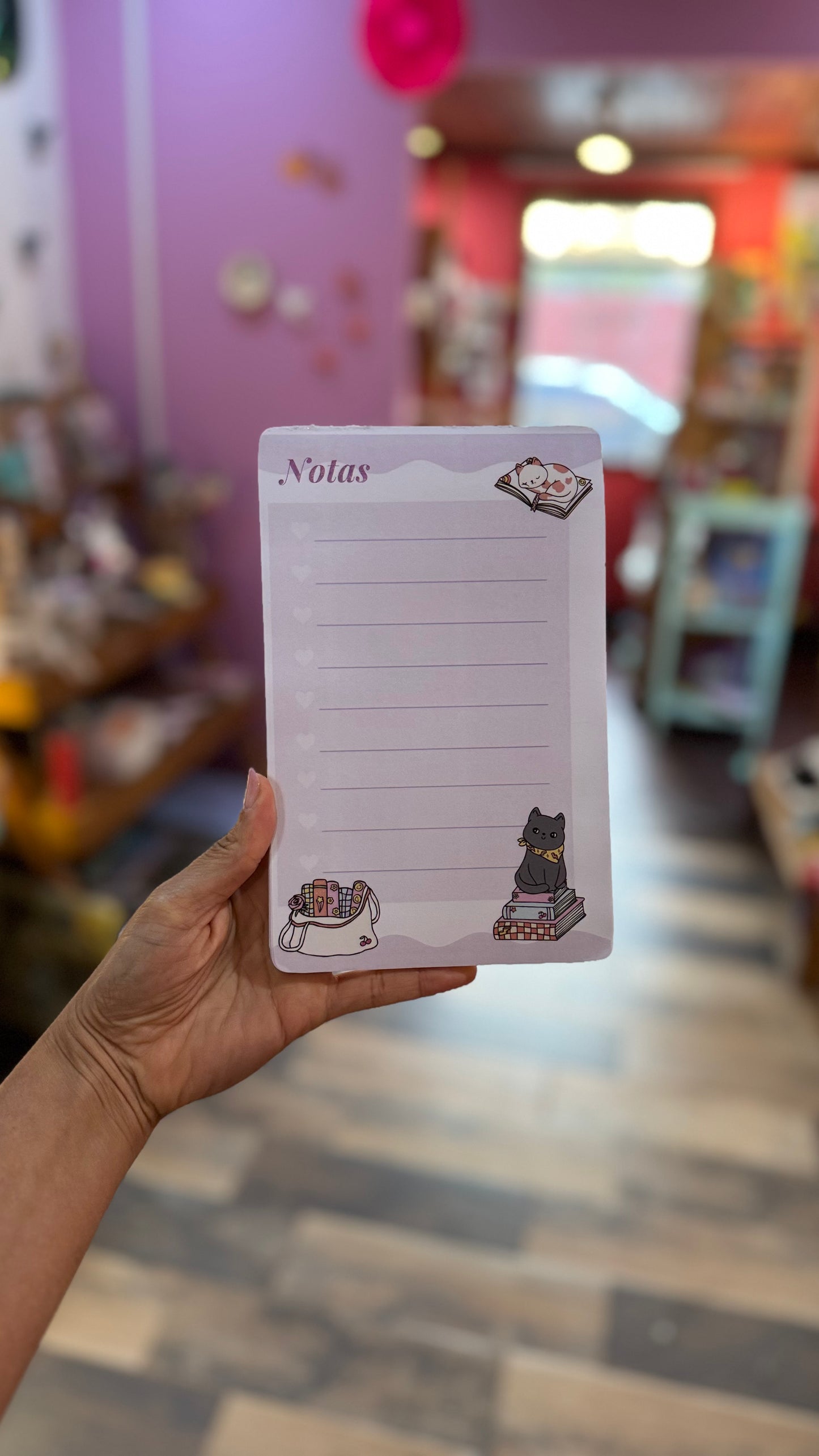 Block de notas - Gatitos Lila