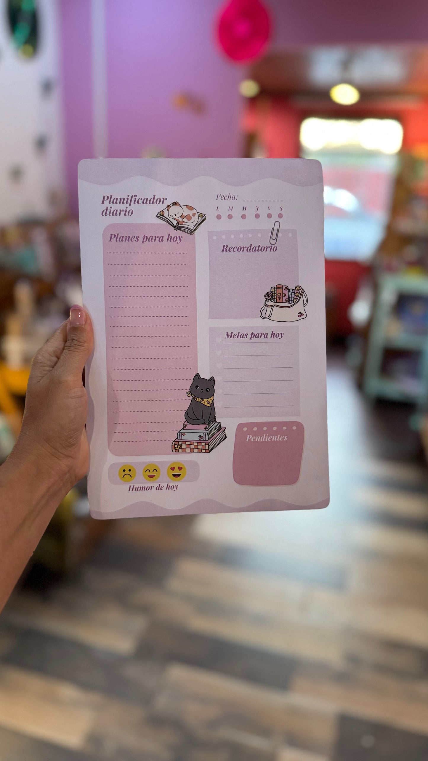 Block de notas - Gatitos Lila
