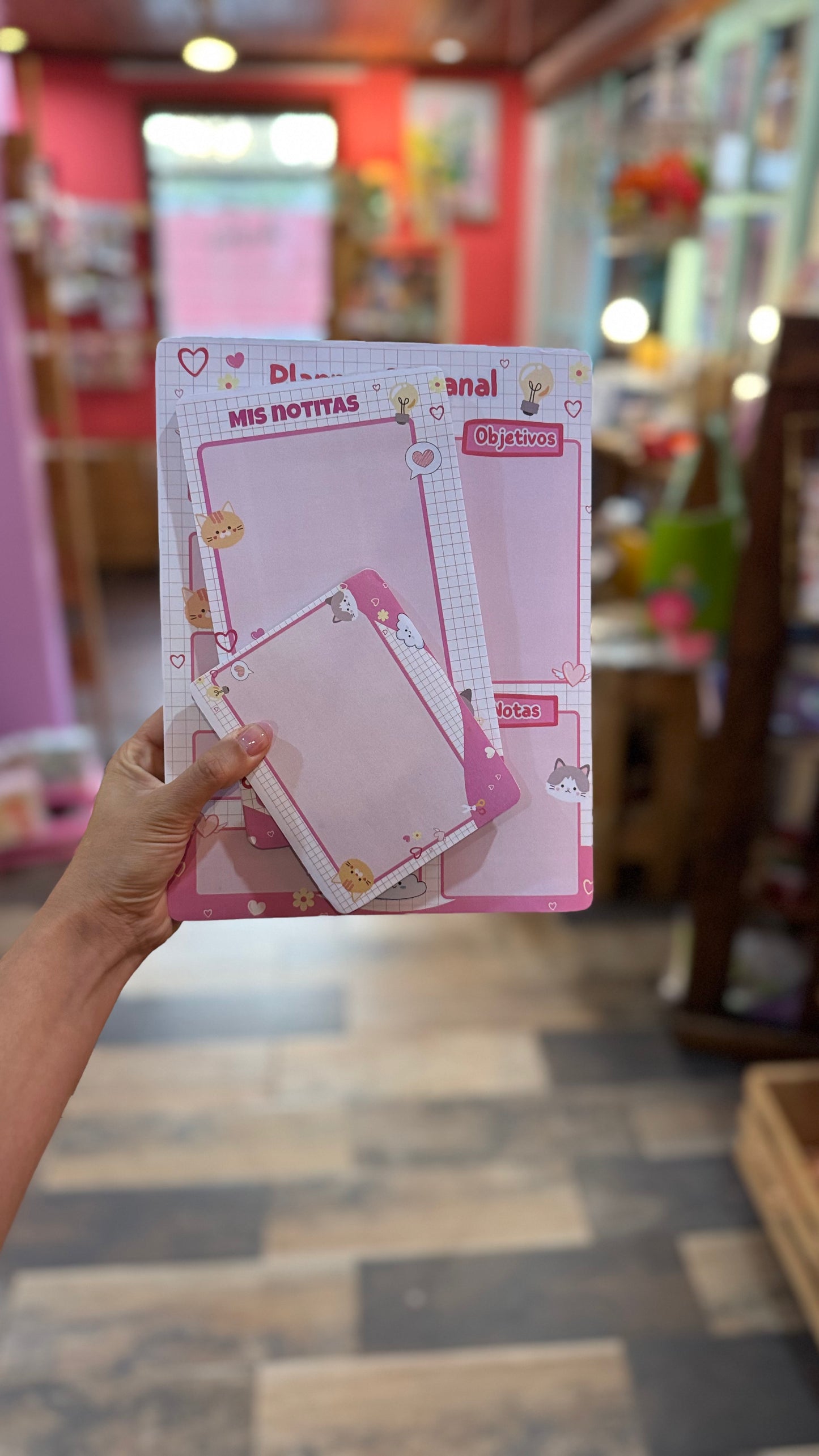 Block de notas - Rosado Cat