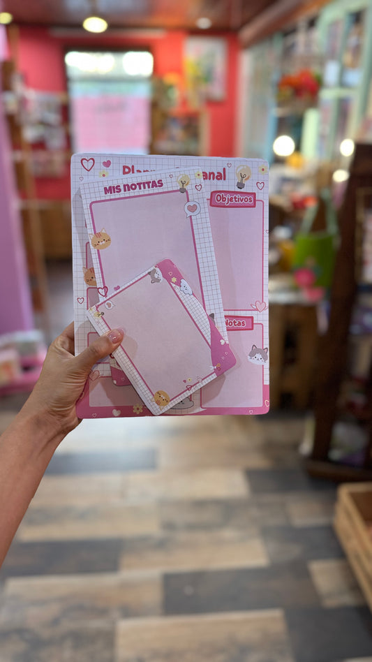 Block de notas - Rosado Cat